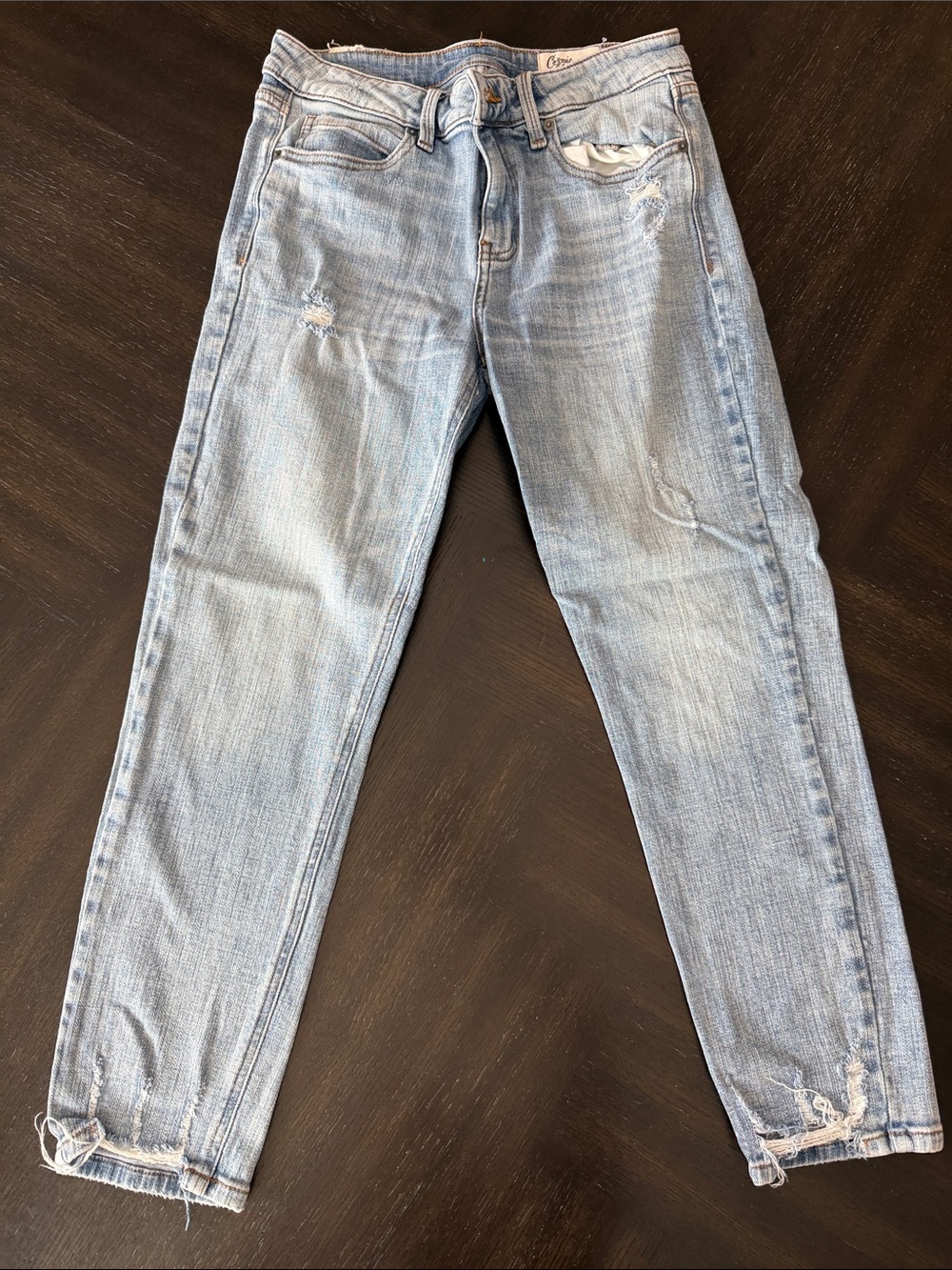 Light Wash Distressed Skinny Jeans